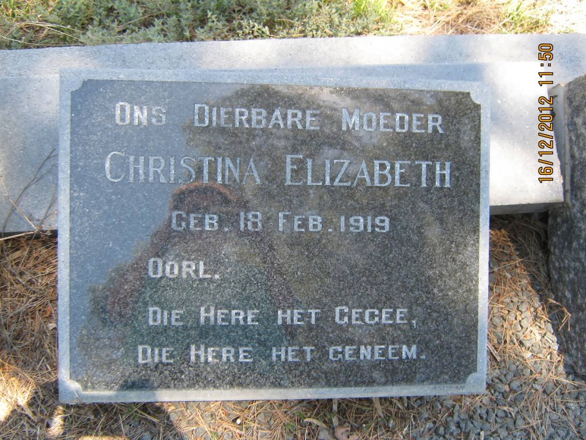 ? Christina Elizabeth 1919-
