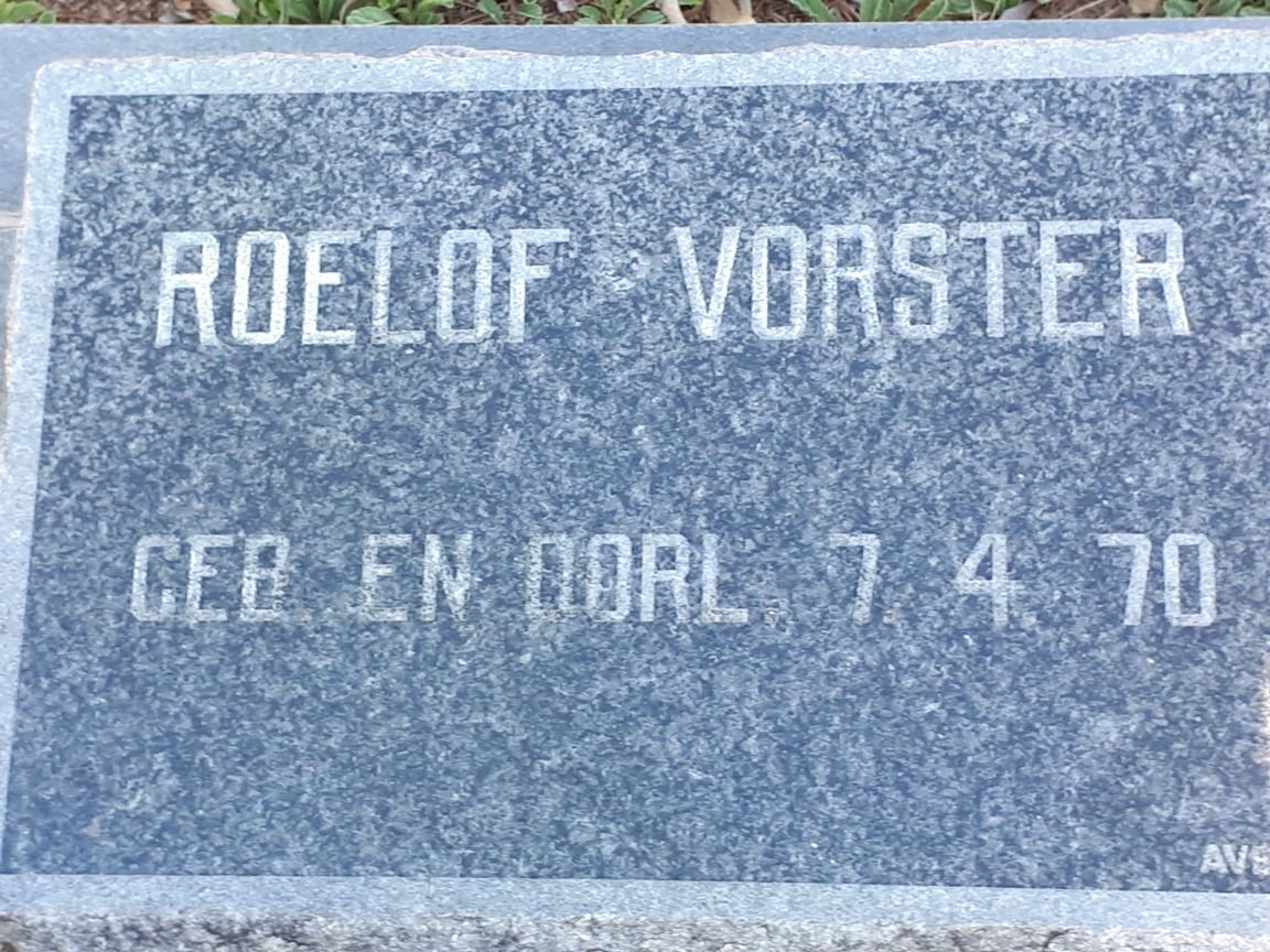 VORSTER Roelof -1970