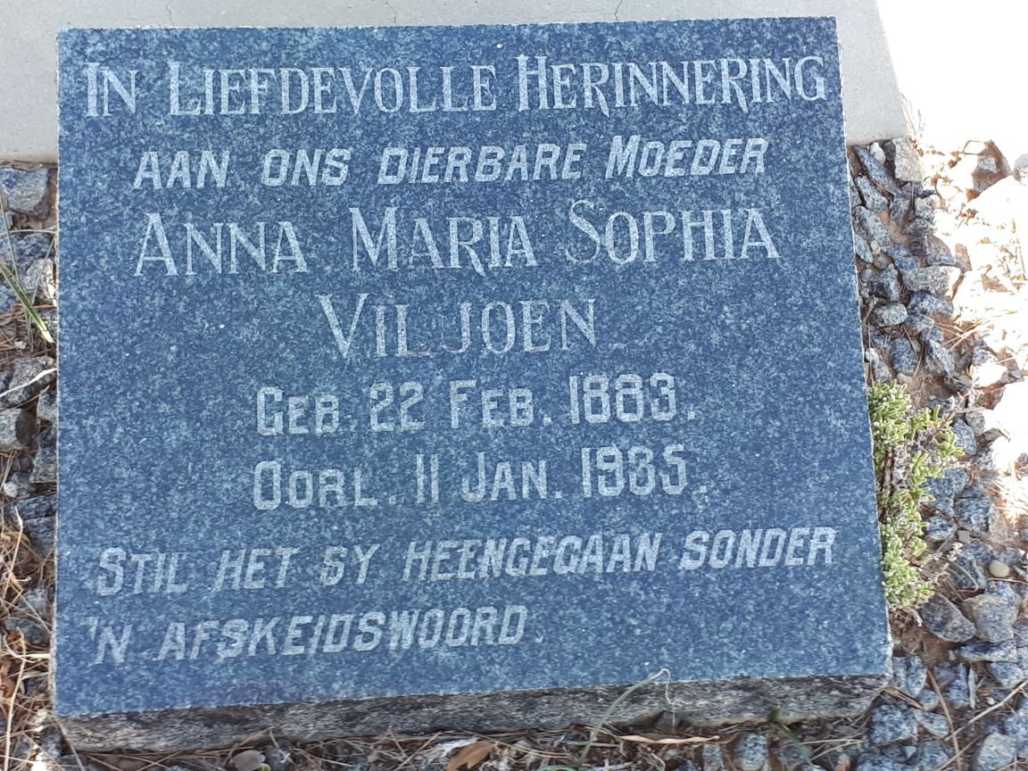VILJOEN Anna Maria Sophia 1883-1935
