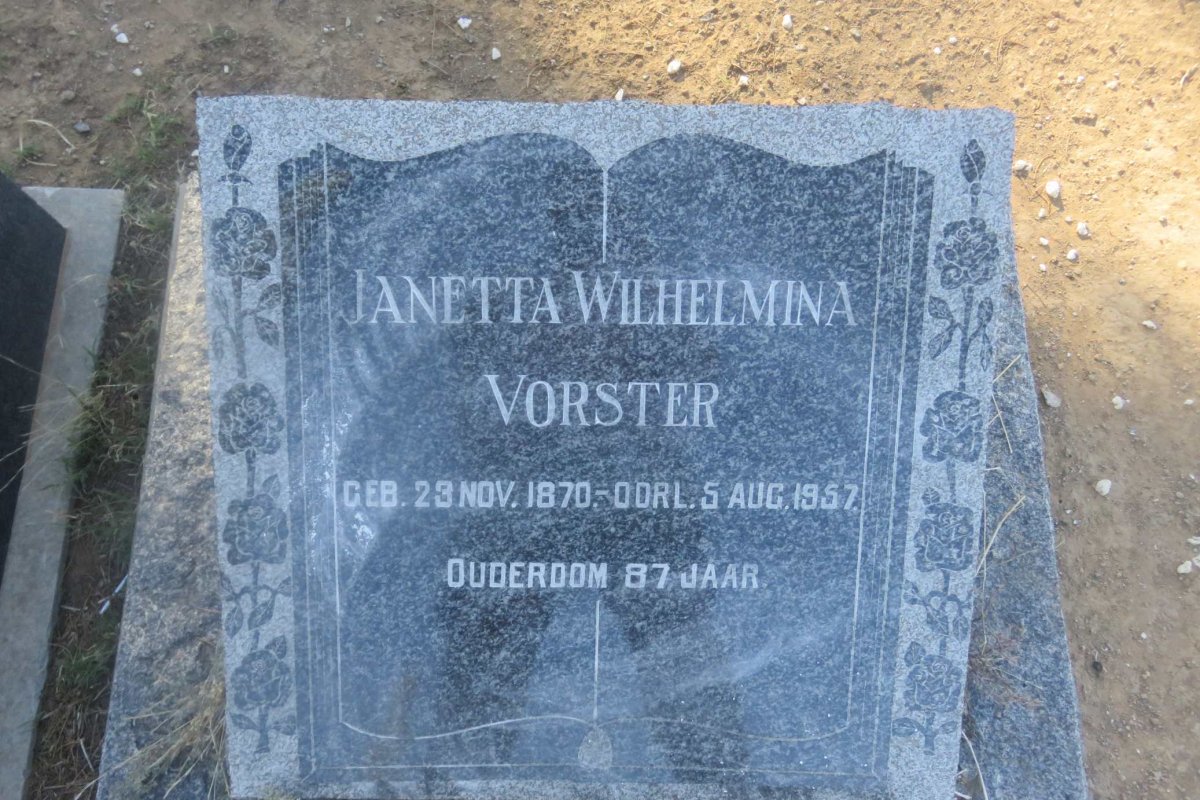 VORSTER Janetta Wilhelmina 1870-1957