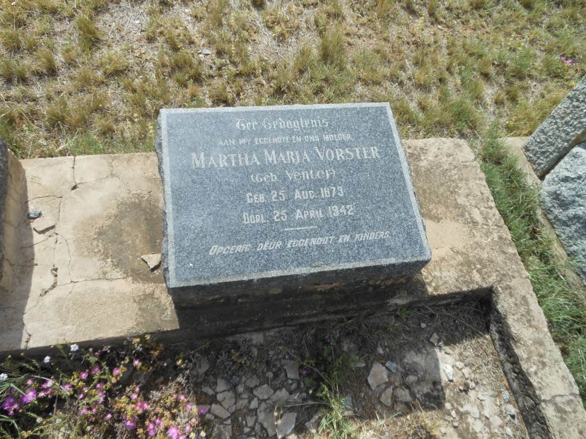 VORSTER Martha Maria nee VENTER 1873-1942