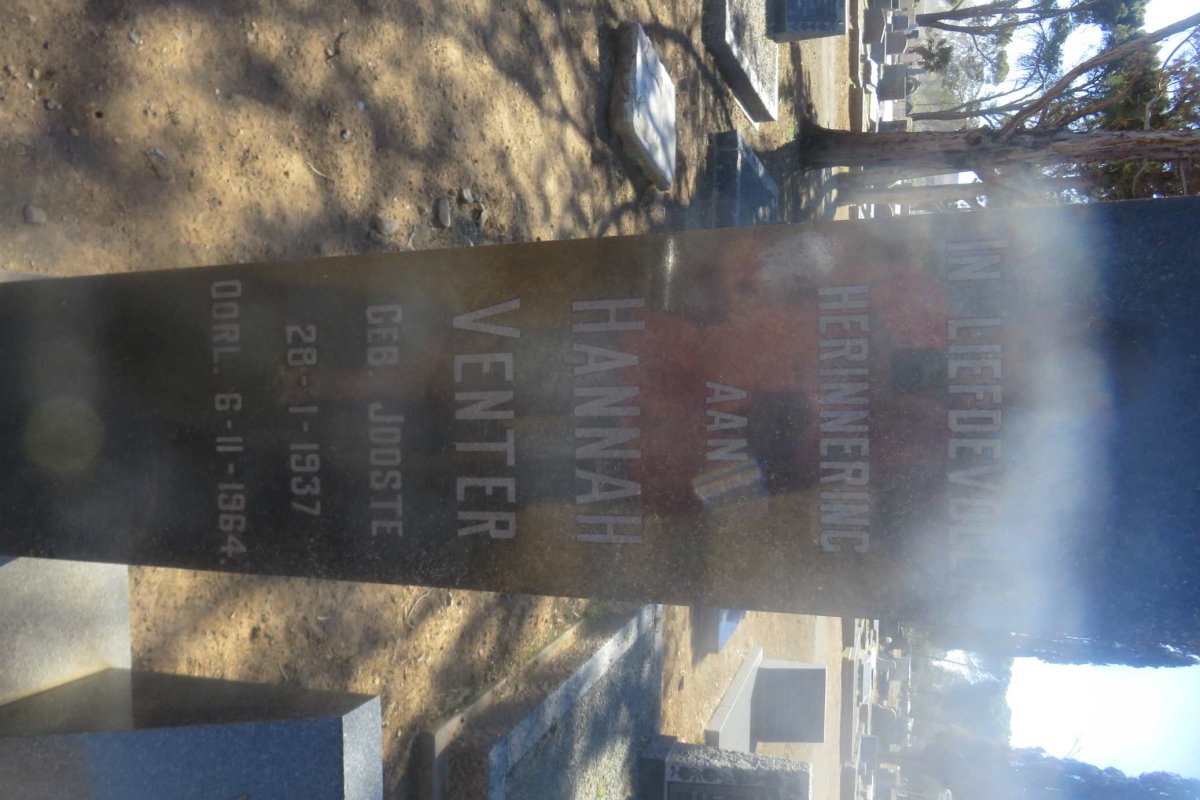 VENTER Hannah nee JOOSTE 1937-1964
