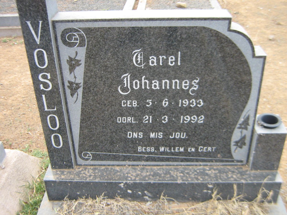 VOSLOO Carel Johannes 1933-1992