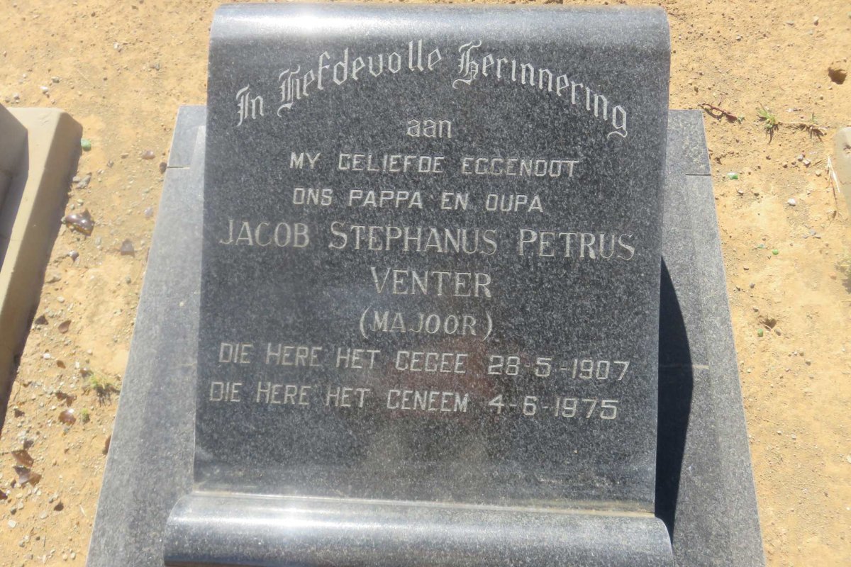 VENTER Jacob Stephanus Petrus 1907-1975