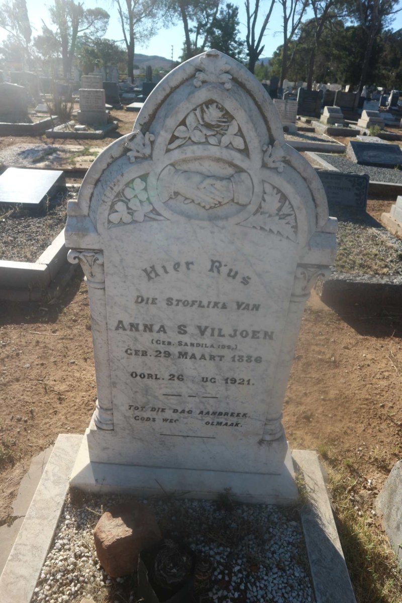 VILJOEN Anna S. nee SANDILANDS 1886-1921