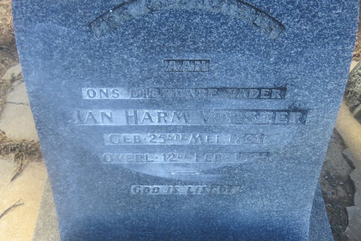VORSTER Jan Harm 1861-1931