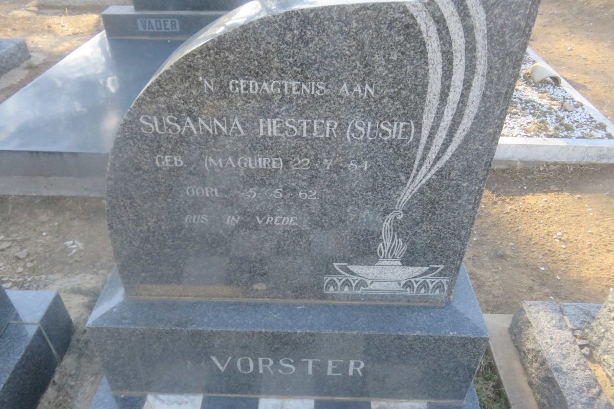 VORSTER Susanna Hester nee MAGUIRE 1884-1962