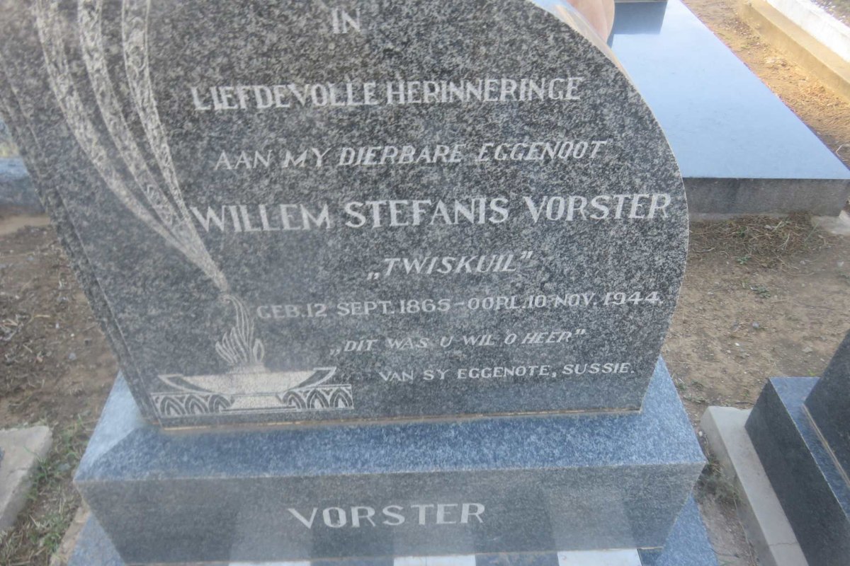 VORSTER Willem Stefanis 1865-1944