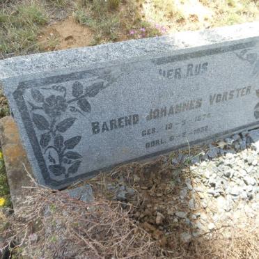 VORSTER Barend Johannes 1874-1932