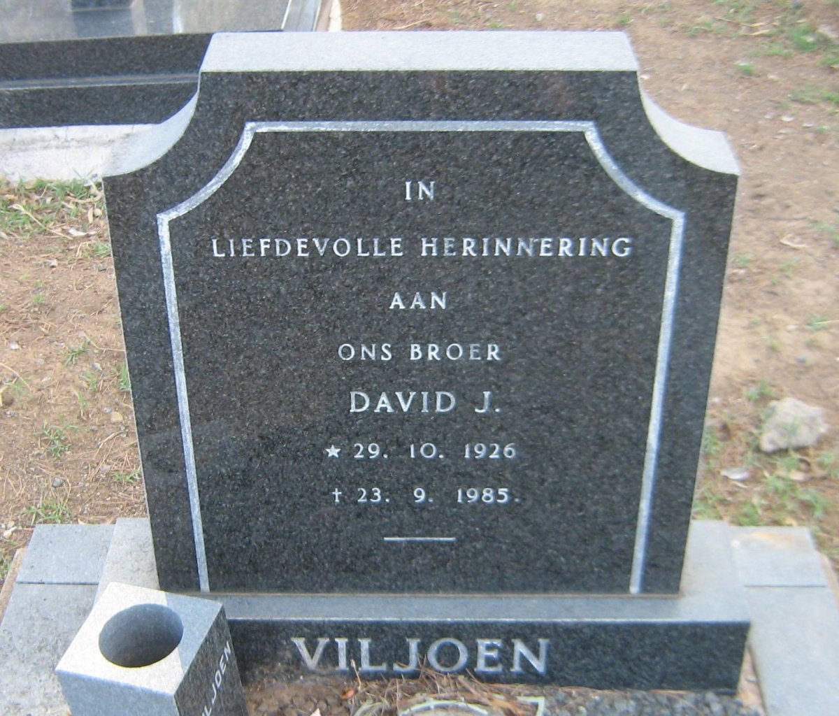 VILJOEN David J. 1926-1985