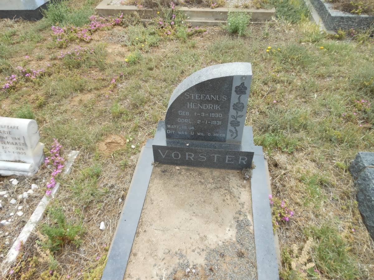 VORSTER Stefanus Hendrik 1930-1931
