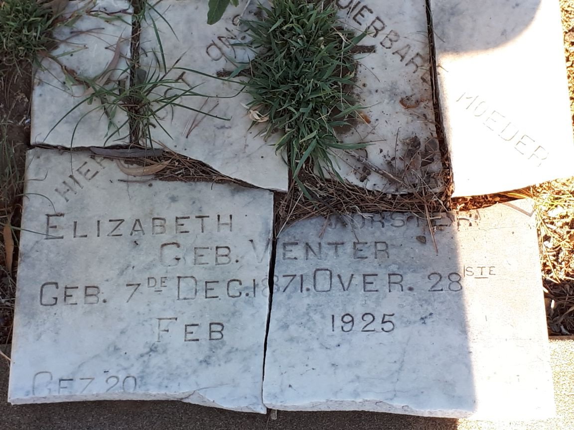 VORSTER Elizabeth nee VENTER 1871-1925