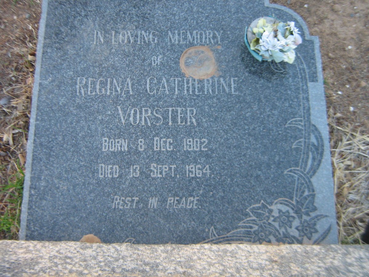 VORSTER Regina Catherine 1902-1964