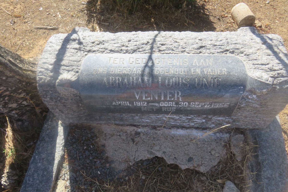 VENTER Abraham Louis Unie 1912-1955