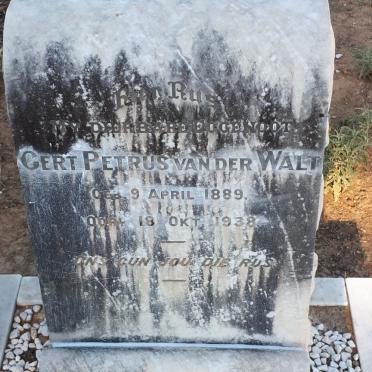 WALT Gert Petrus, van der 1889-1938