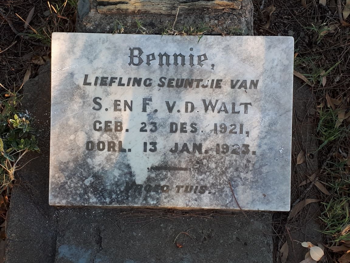 WALT Bennie, v.d. 1921-1923