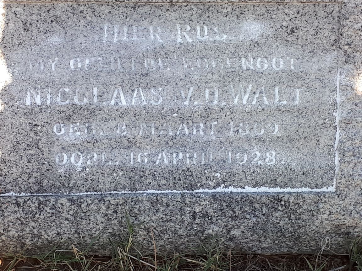 WALT Nicolaas, v.d. 1869-1928