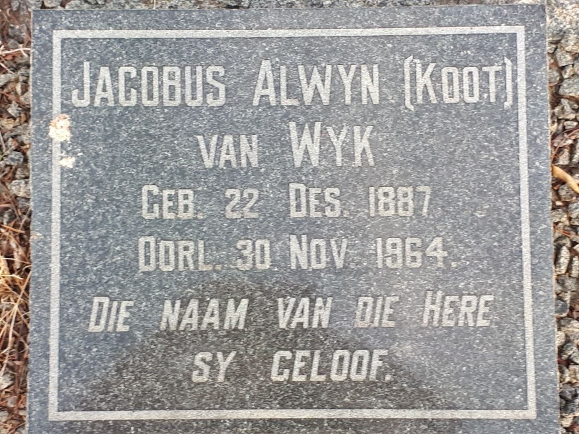 WYK Jacobus Alwyn, van 1887-1964