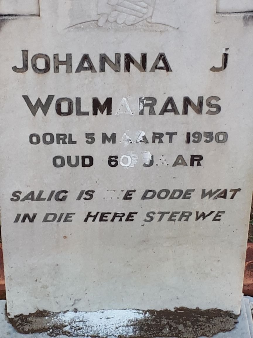 WOLMARANS Johanna J. -1950
