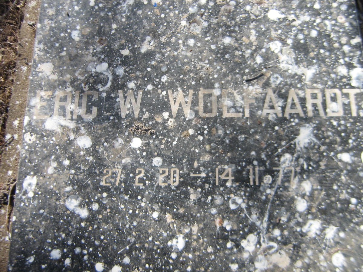 WOLFAARDT Eric W. 1920-1977