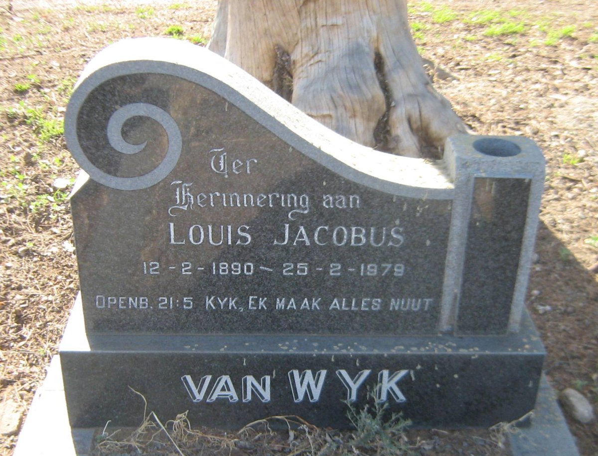 WYK Louis Jacobus, van 1890-1979