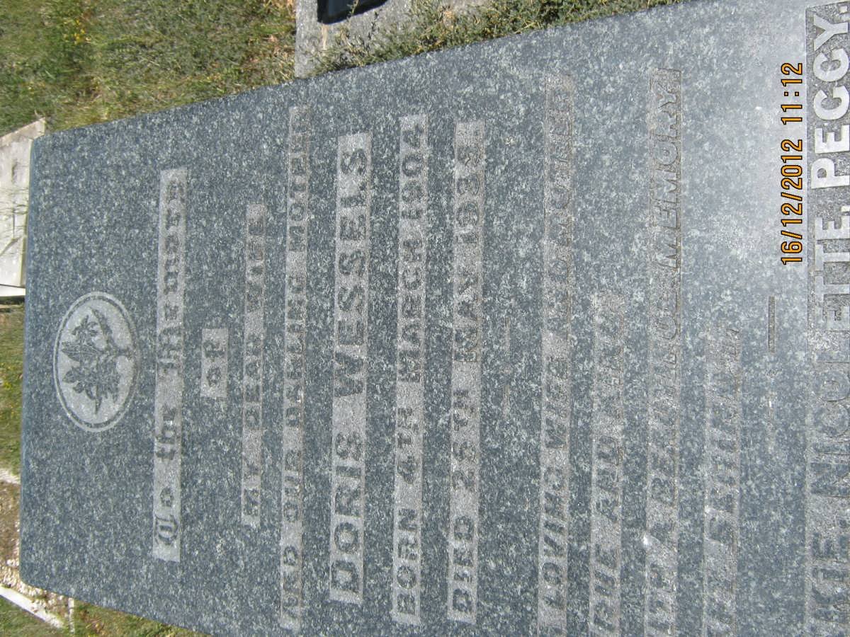 WESSELS Doris 1904-1935