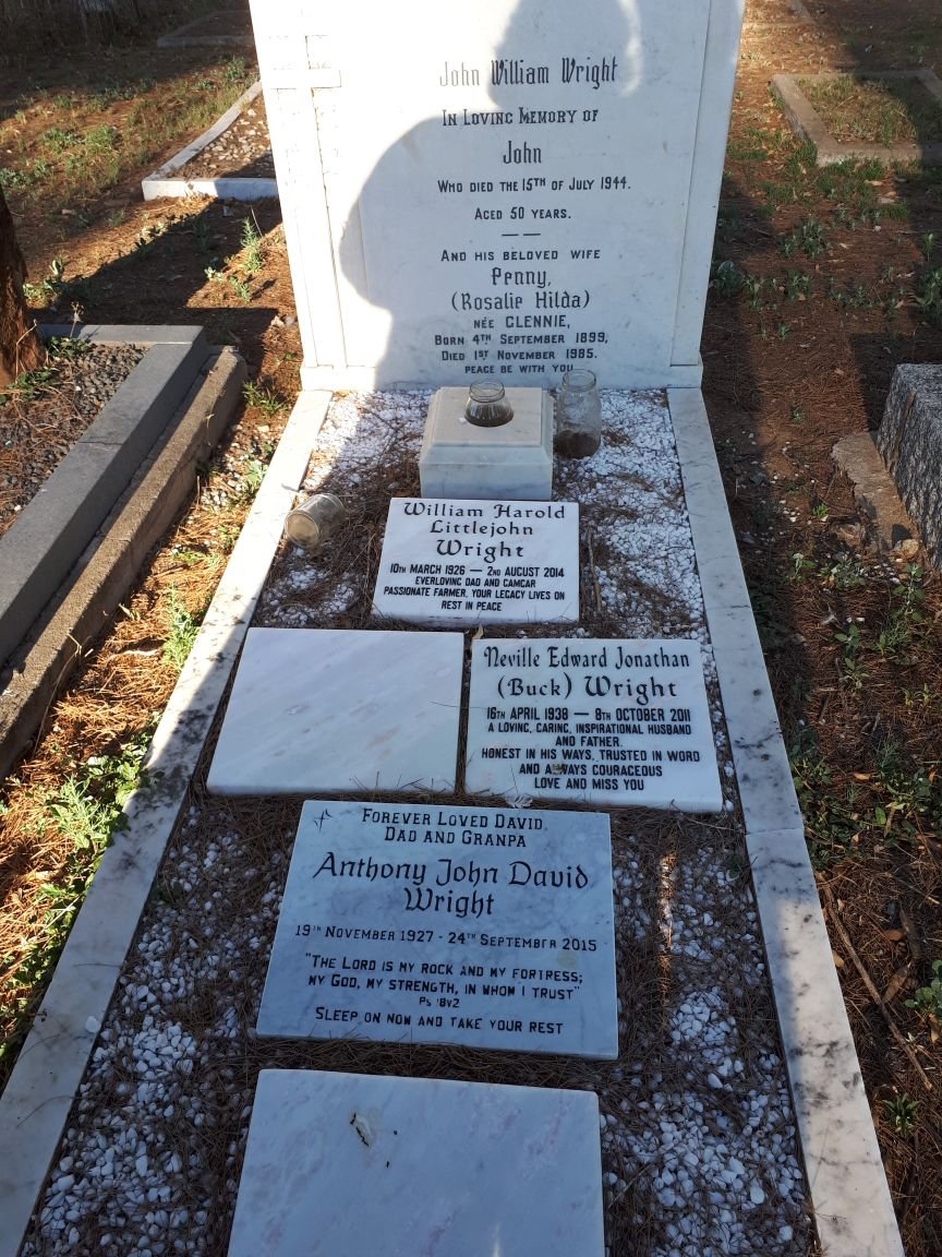 WRIGHT William Harold Littlejohn 1926-2014 :: WRIGHT Anthony John David 1927-2015