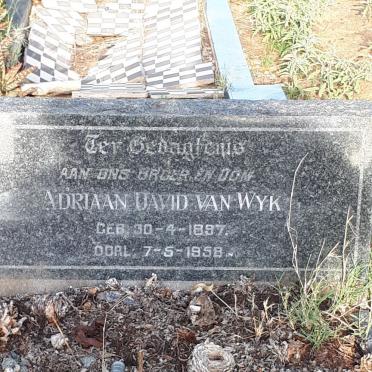 WYK Adriaan David, van 1897-1958