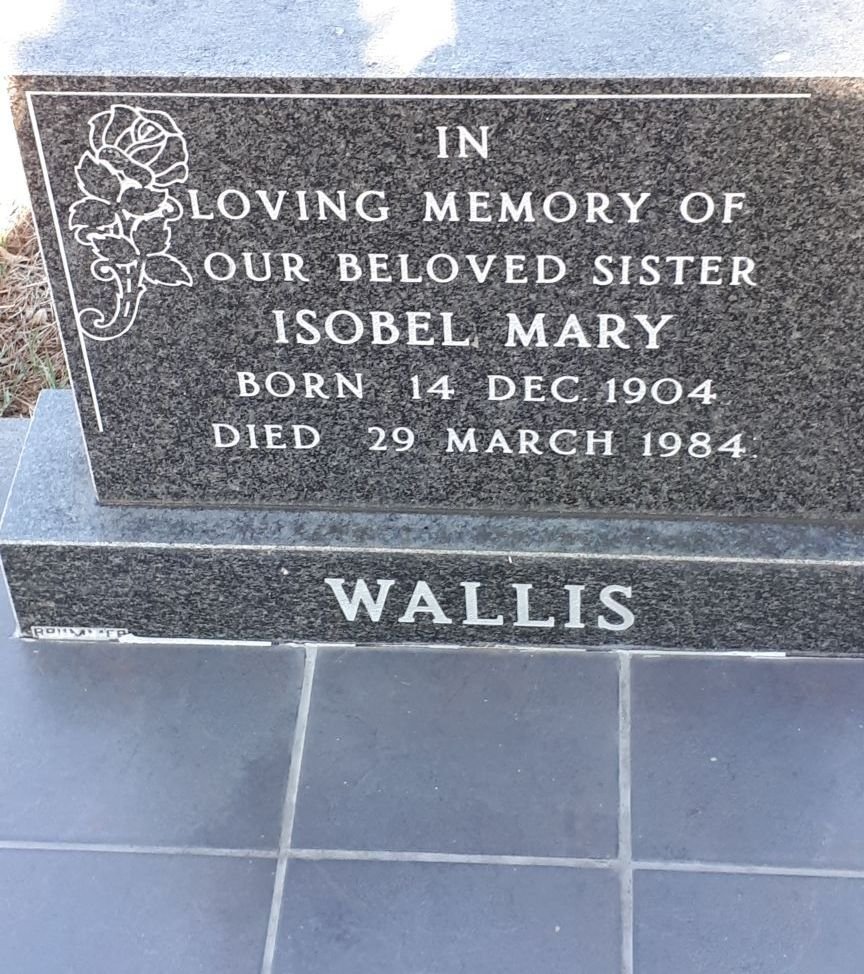 WALLIS Isobel Mary 1904-1984