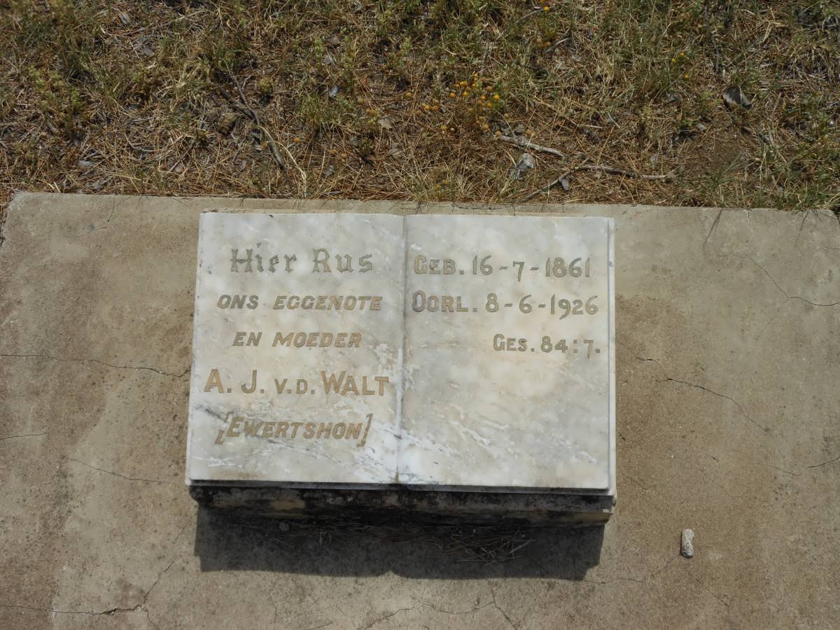 WALT A.J., v.d. nee EWERTSHON 1861-1926