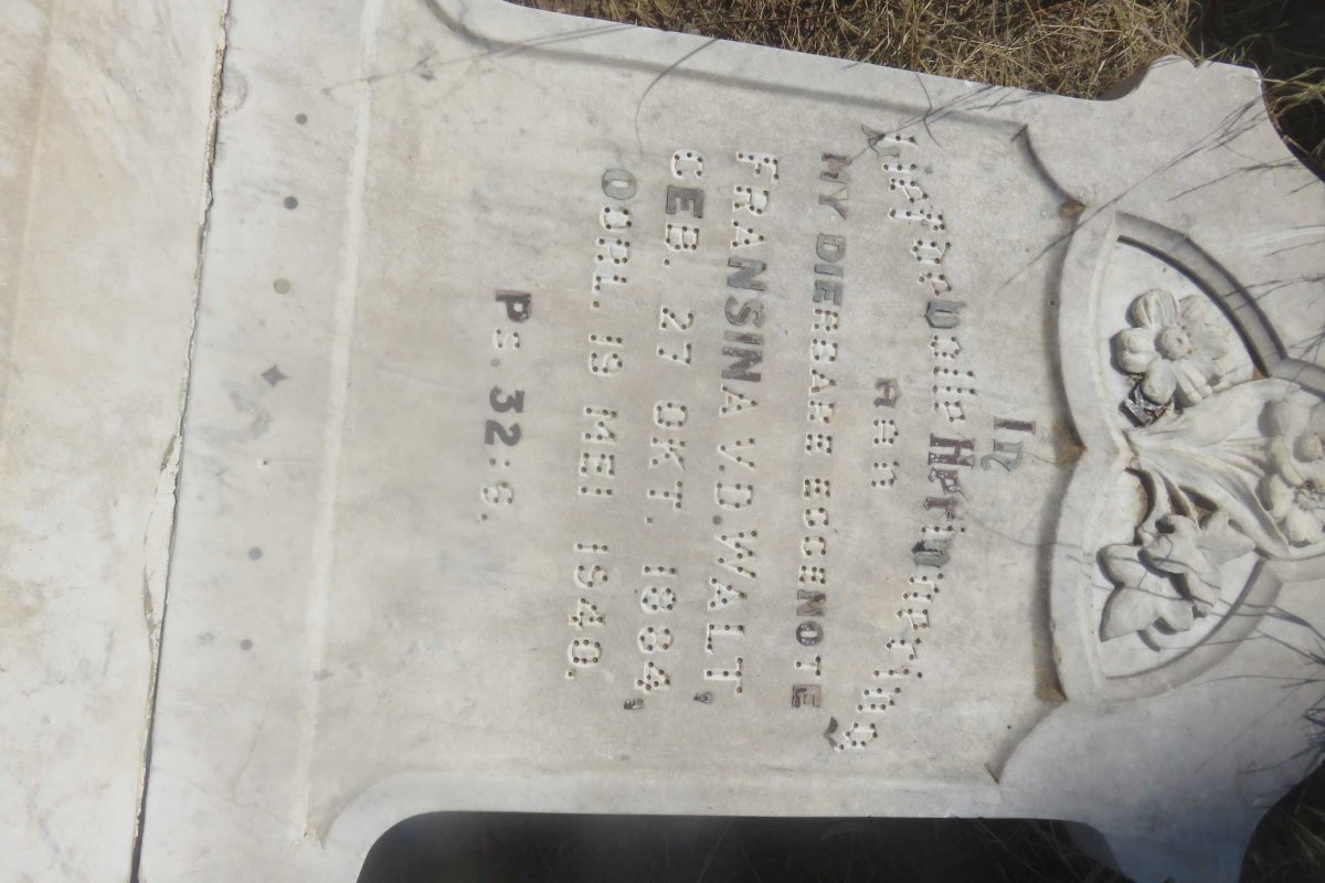 WALT Fransina, v.d. 1884-1940