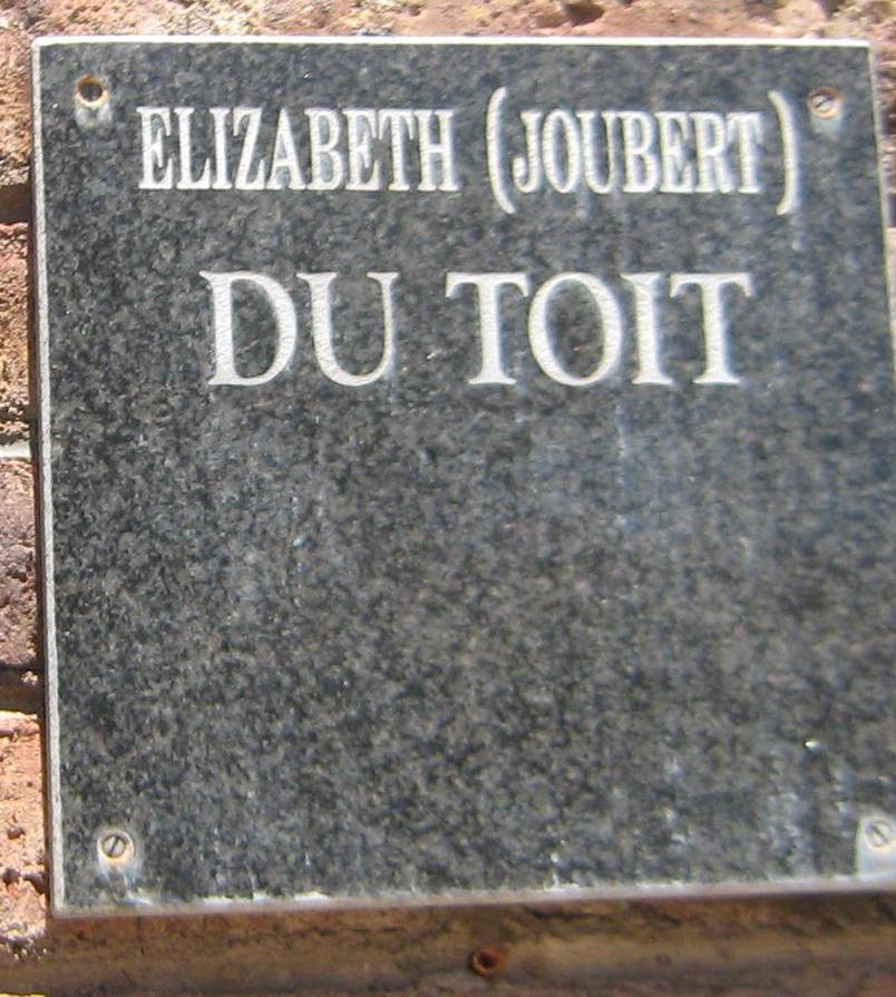 TOIT Elizabeth, du nee JOUBERT