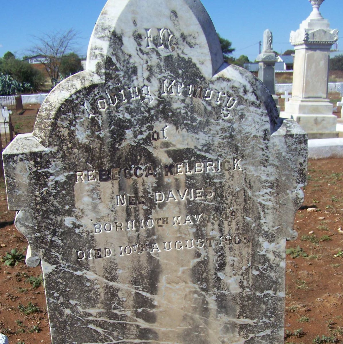 KELBRICK Rebecca nee DAVIES 1849-1903