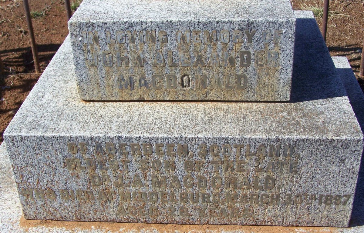 MacDONALD John Alexander -1897