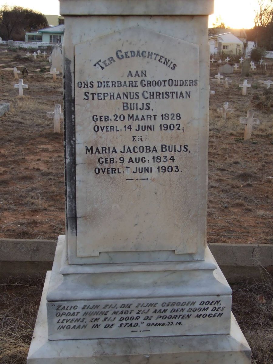 BUIJS Stephanus Christiaan 1828-1902 &amp; Maria Jacoba 1834-1903