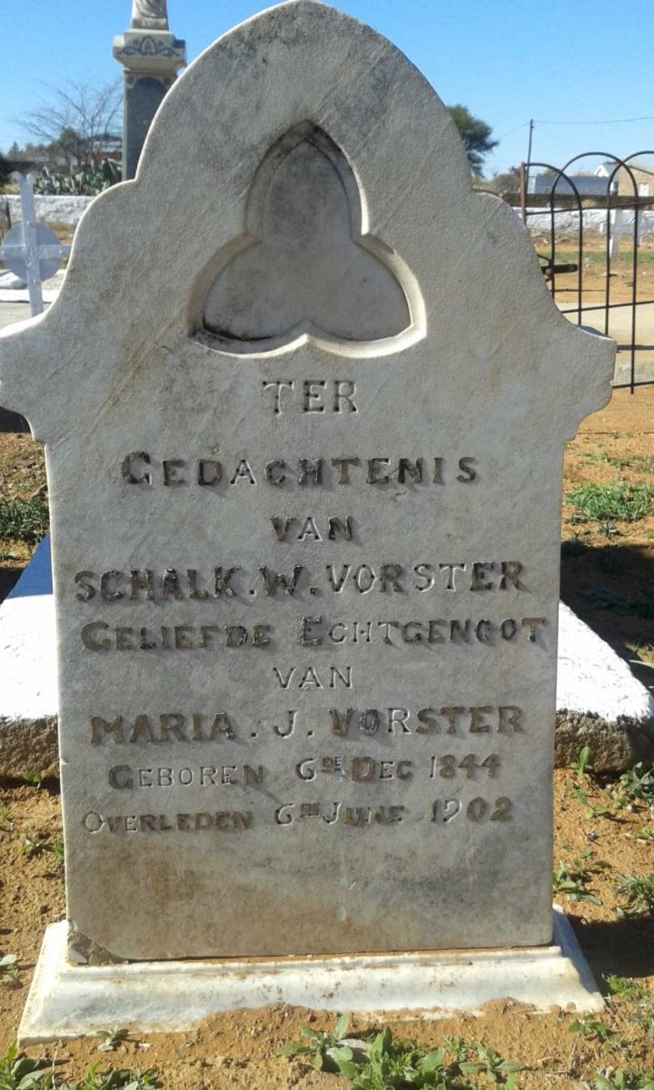 VORSTER Schalk W. 1844-1902
