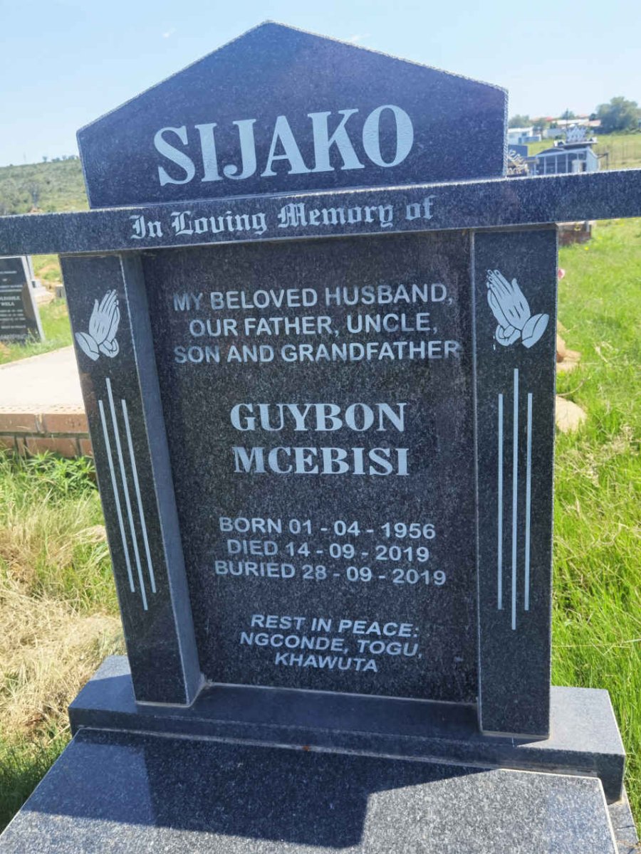 SIJAKO Guybon Mcebisi 1956-2019