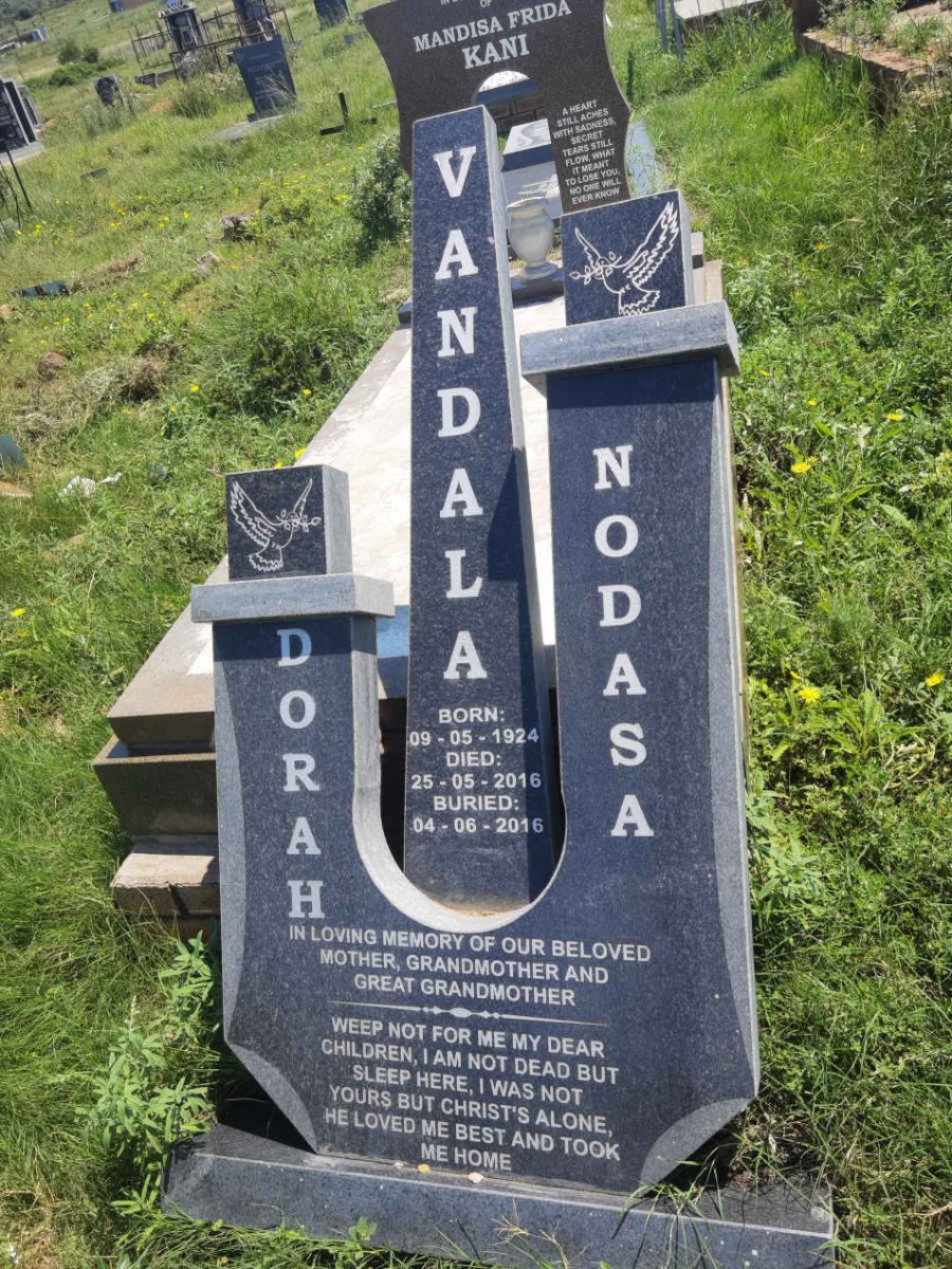 VANDALA Dorah Nodasa 1924-2016