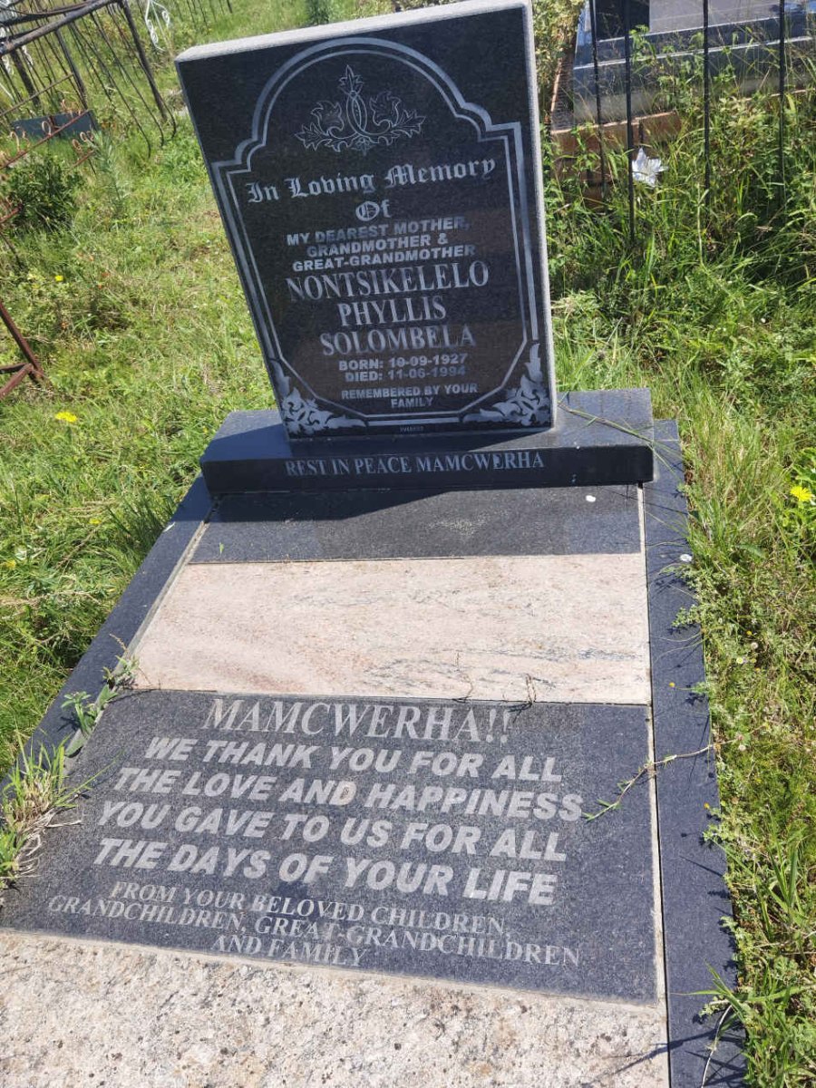 SOLOMBELA Nontsikelelo Phyllis 1927-1994