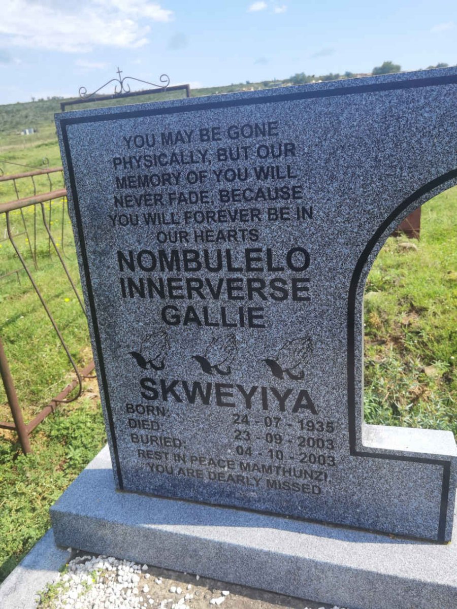 SKWEYIYA Nombulelo Innerverse Gallie 1935-2003