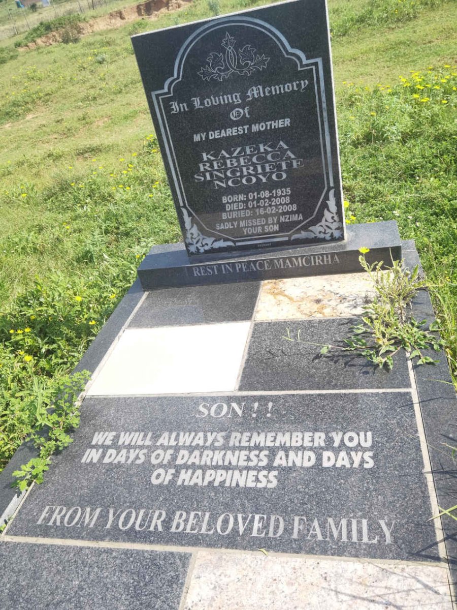 NCOYO Kazeka Rebecca Singriete 1935-2008