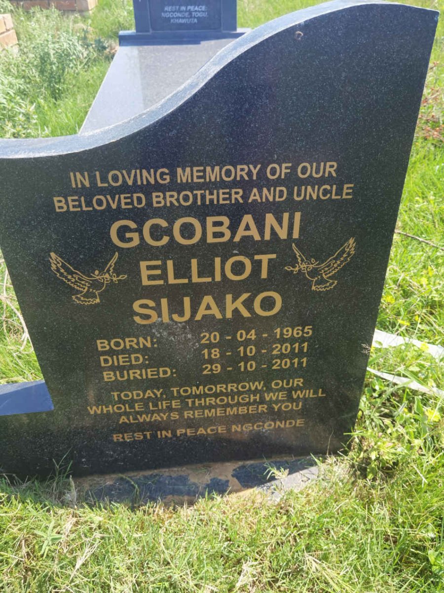 SIJAKO Gcobani Elliot 1965-2011