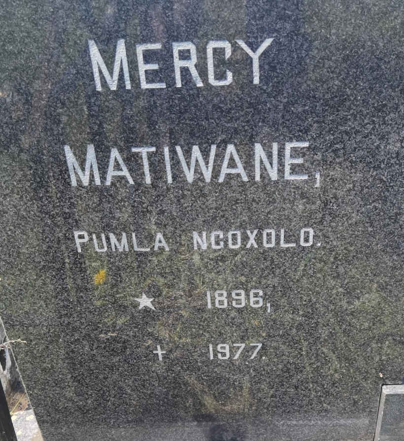 MATIWANE Mercy 1896-1977