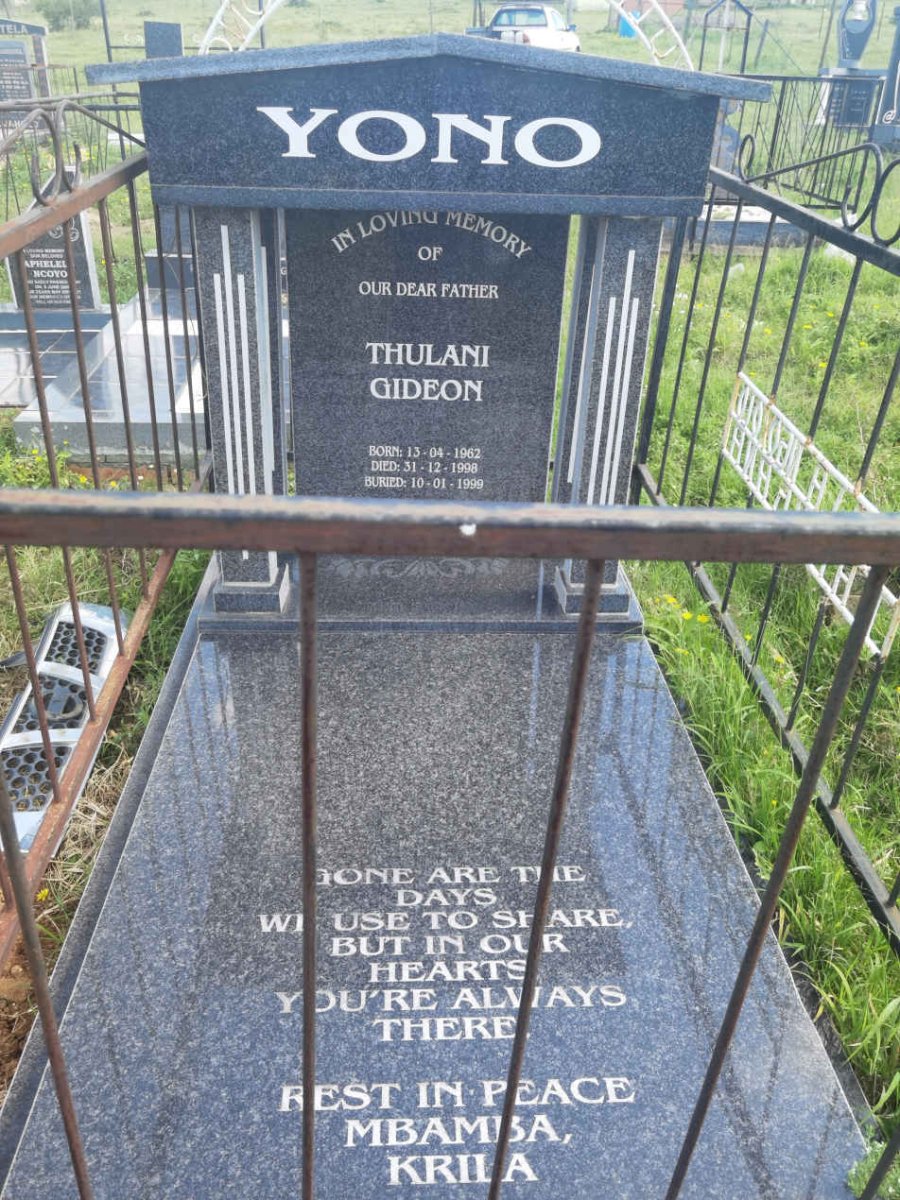 YONO Thulani Gideon 1962-1998