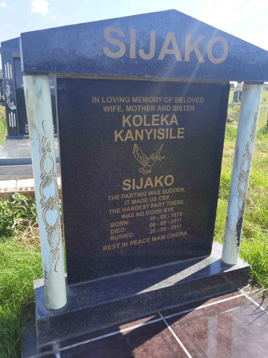 SIJAKO Koleka Kanyisile 1978-2011