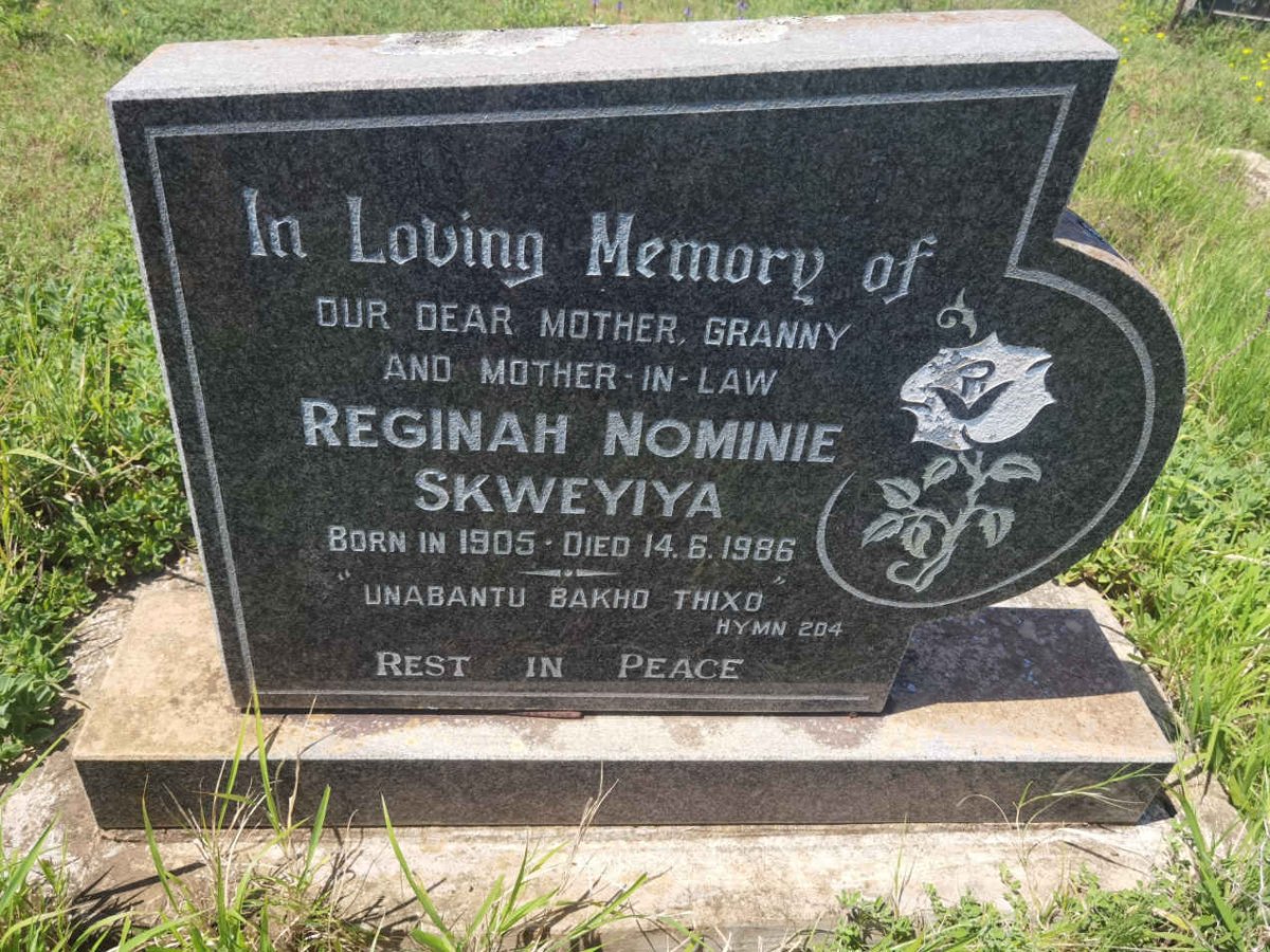 SKWEYIYA Reginah Nominie 1905-1986