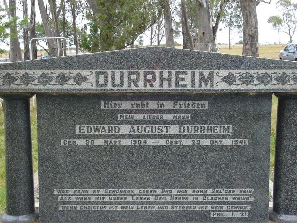 DURRHEIM Edward August 1904-1941