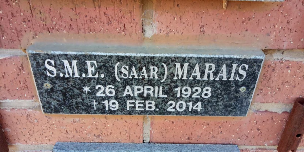 MARAIS S.M.E. 1928-2014