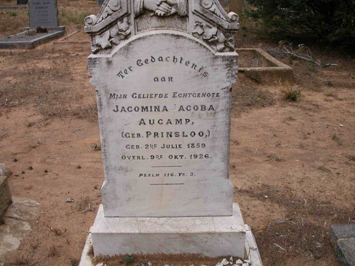 AUCAMP Jacomina Jacoba nee PRINSLOO 1859-1926