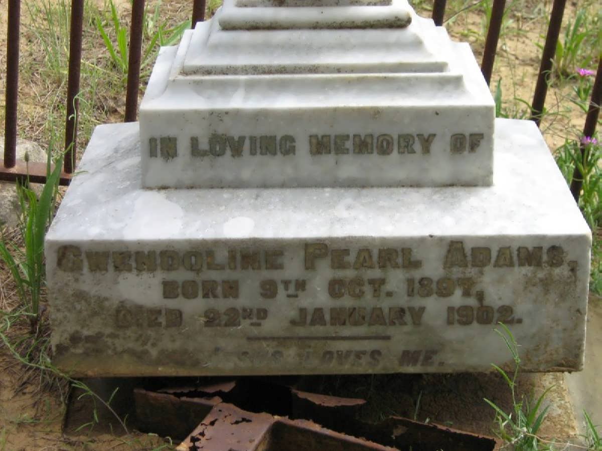 ADAMS Gwendoline Pearl 1897-1902